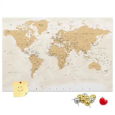 Korkowa tablica Polityczna Mapa Świata