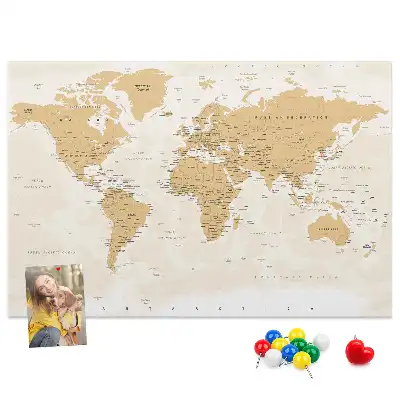 Korkowa tablica Polityczna Mapa Świata