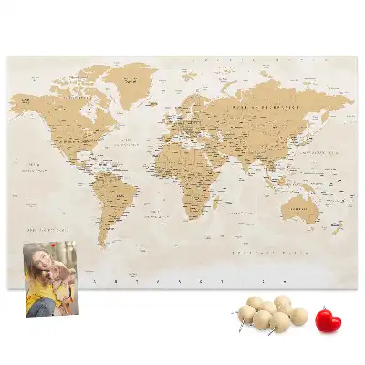Korkowa tablica Polityczna Mapa Świata