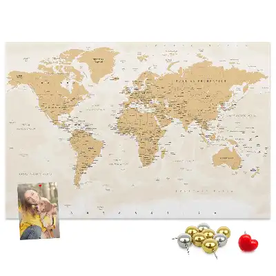Korkowa tablica Polityczna Mapa Świata