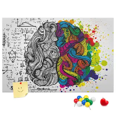 Tablica korkowa dla dzieci z motywem psychologicznym