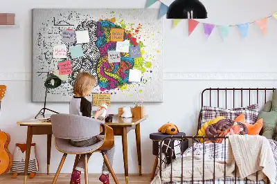 Tablica korkowa dla dzieci Abstrakcja mózg