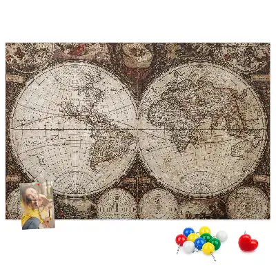 Tablica korkowa ozdobna Stara mapa świata