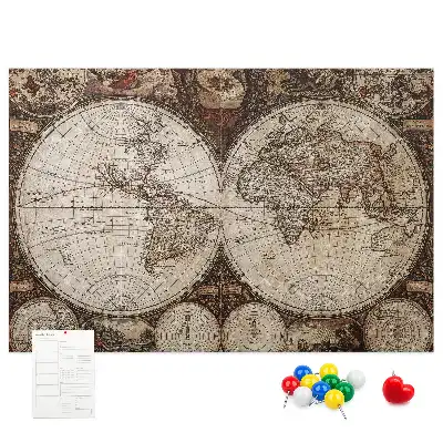 Tablica korkowa ozdobna Stara mapa świata