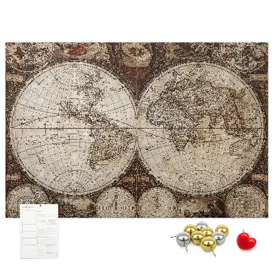 Tablica korkowa ozdobna Stara mapa świata