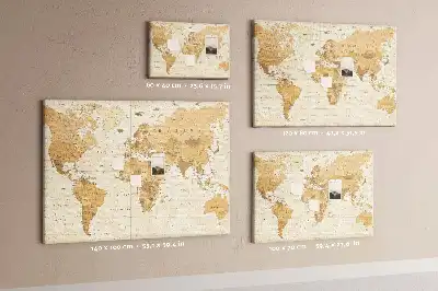 Tablica korkowa Polityczna Mapa Świata