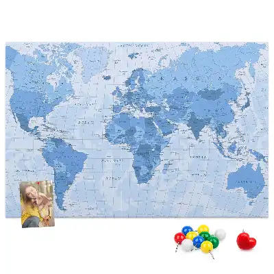 Tablica korkowa dla dzieci Polityczna Mapa Świata
