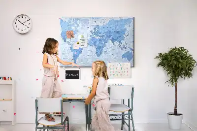 Tablica korkowa dla dzieci Polityczna Mapa Świata