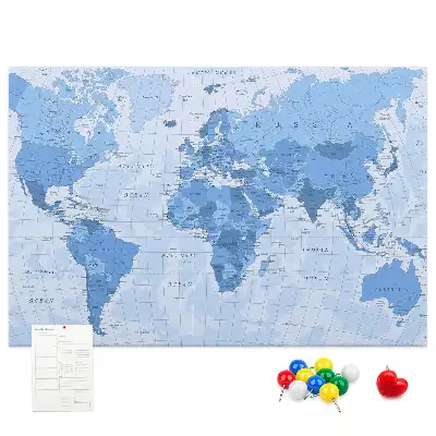 Tablica korkowa dla dzieci Polityczna Mapa Świata