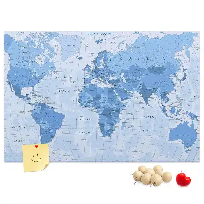 Tablica korkowa dla dzieci Polityczna Mapa Świata