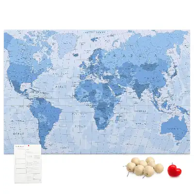 Tablica korkowa dla dzieci Polityczna Mapa Świata