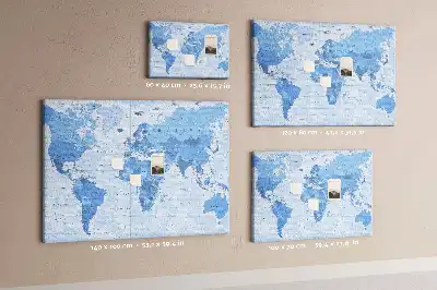 Tablica korkowa dla dzieci z mapą polityczną świata