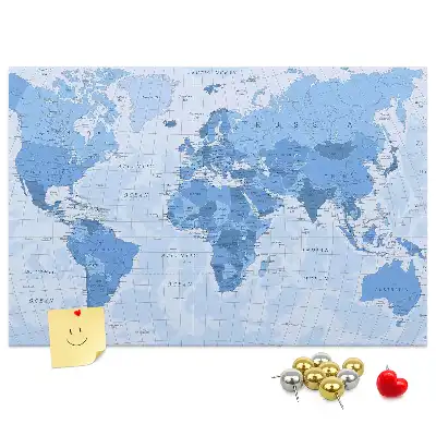 Tablica korkowa dla dzieci Polityczna Mapa Świata