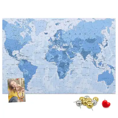 Tablica korkowa dla dzieci Polityczna Mapa Świata