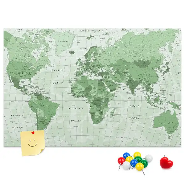 Tablica korkowa Polityczna Mapa Świata
