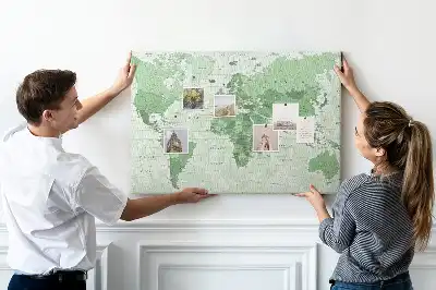 Tablica korkowa Polityczna Mapa Świata