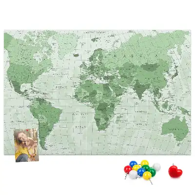 Tablica korkowa Polityczna Mapa Świata