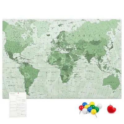 Tablica korkowa Polityczna Mapa Świata