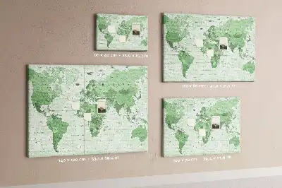 Tablica korkowa Polityczna Mapa Świata