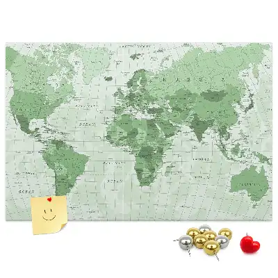 Tablica korkowa Polityczna Mapa Świata