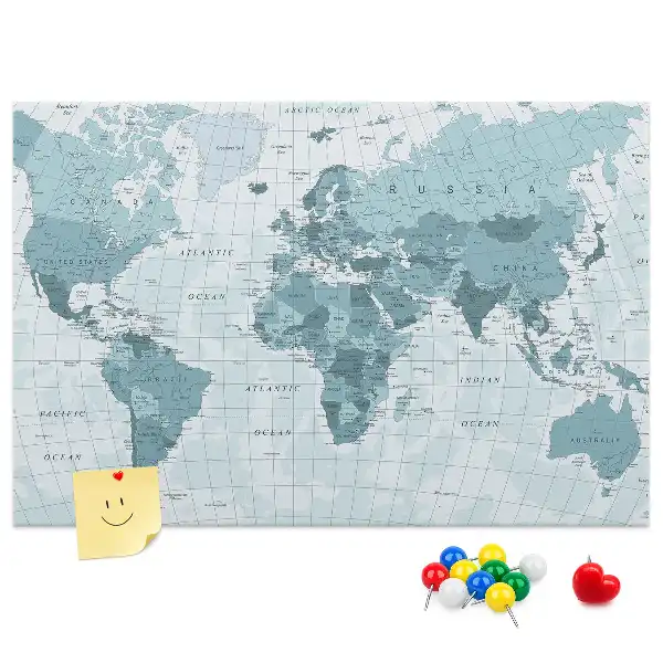 Korkowa tablica Polityczna Mapa Świata