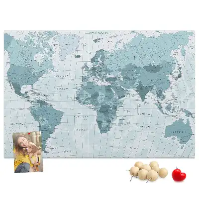 Korkowa tablica Polityczna Mapa Świata