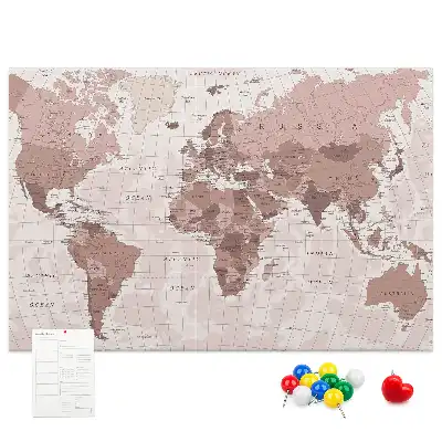 Tablica korkowa dla dzieci Polityczna Mapa Świata