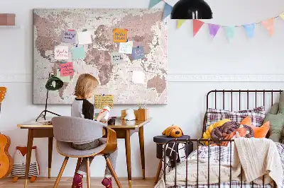 Tablica korkowa dla dzieci Polityczna Mapa Świata