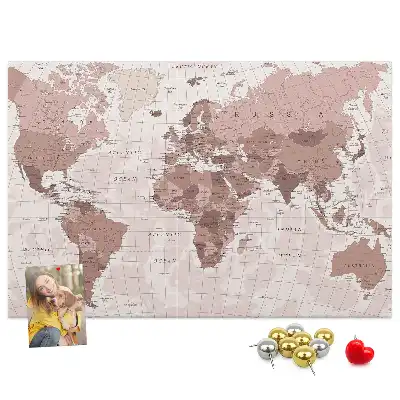 Tablica korkowa dla dzieci Polityczna Mapa Świata