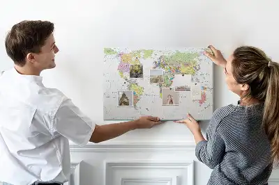 Tablica korkowa ozdobna z mapą świata