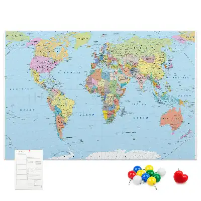 Korkowa tablica administracyjna mapa globu