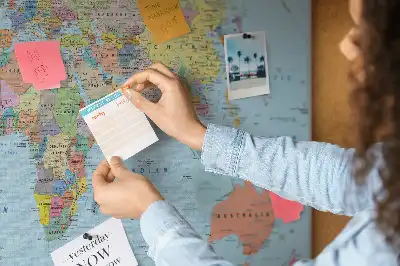 Korkowa tablica administracyjna mapa globu