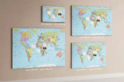 Korkowa tablica Mapa świata polityczna