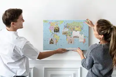 Korkowa tablica Mapa świata polityczna