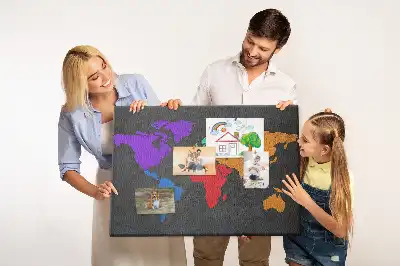Tablica korkowa Mapa śwata