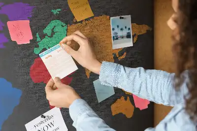 Tablica korkowa Mapa śwata