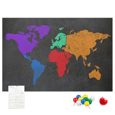 Tablica korkowa Mapa śwata