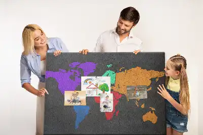 Tablica korkowa Mapa śwata
