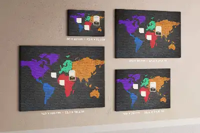 Tablica korkowa Mapa śwata