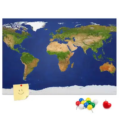 Tablica korkowa dla dzieci Duża mapa świata