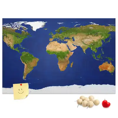 Tablica korkowa dla dzieci Duża mapa świata