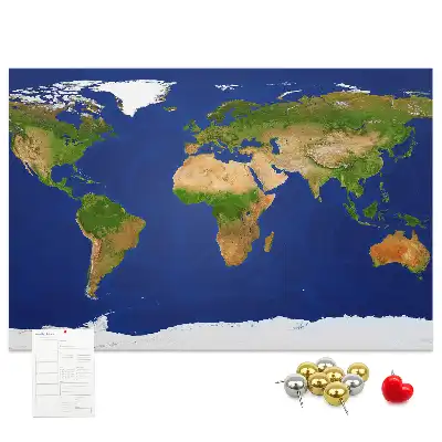 Tablica korkowa dla dzieci Duża mapa świata