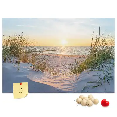 Tablica korkowa Zachód słońca na plaży