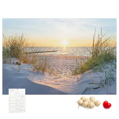 Tablica korkowa Zachód słońca na plaży