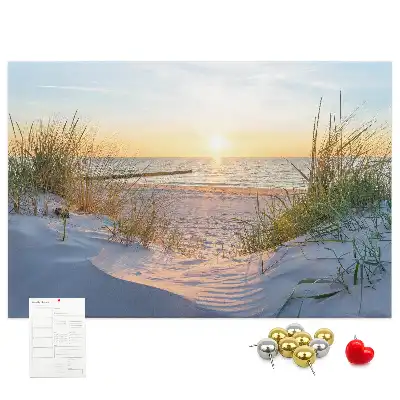Tablica korkowa Zachód słońca na plaży