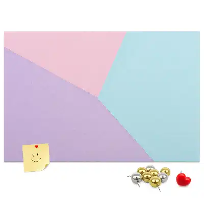 Ozdobna tablica korkowa w pastelowy wzór