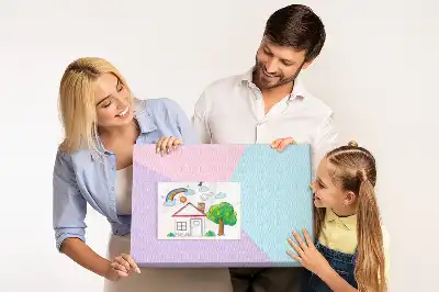 Ozdobna tablica korkowa w pastelowy wzór
