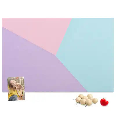 Ozdobna tablica korkowa w pastelowy wzór