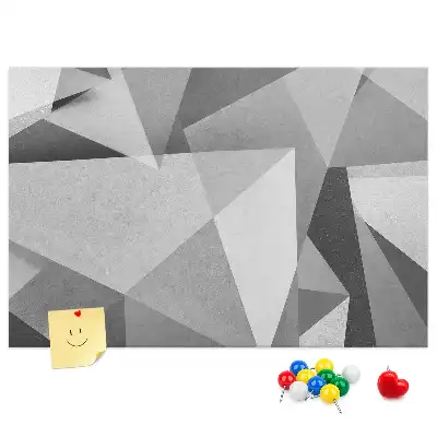 Tablica korkowa z motywem abstrakcji 3D