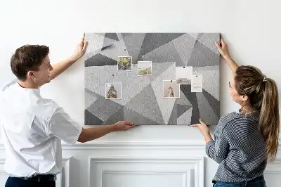 Tablica korkowa z motywem abstrakcji 3D